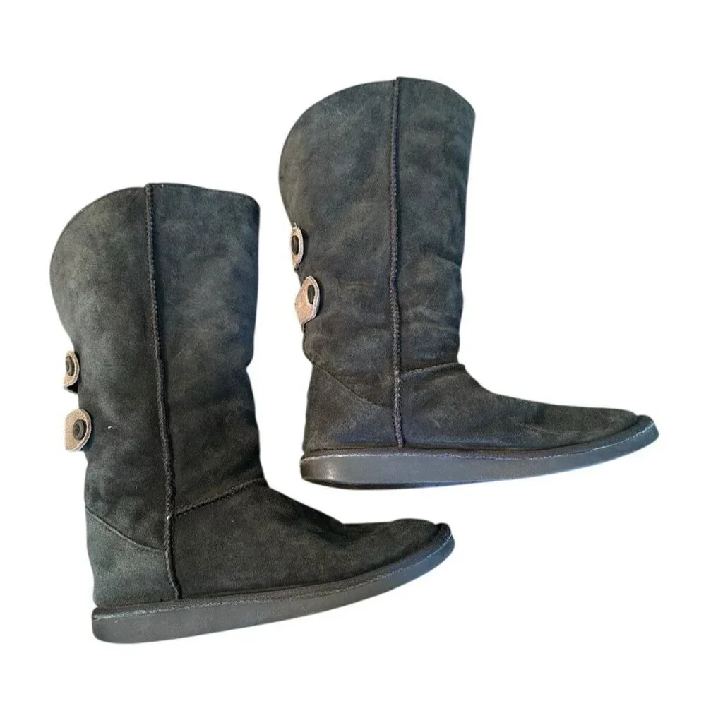Emu Wool Women's Zoe Dark Green Merino Lined Winter Boots Sz W8 W20221‎ Suede
